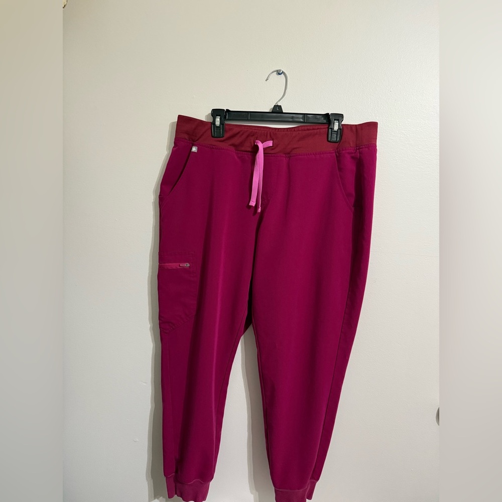 Figs Dark Magenta Joggers XL petite
